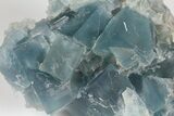 Stormy-Day Blue, Cubic Fluorite Crystal Cluster - Sicily, Italy #183791-3